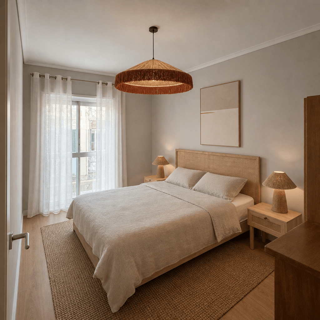 Same bedroom restyled in Bali style by MoveIn